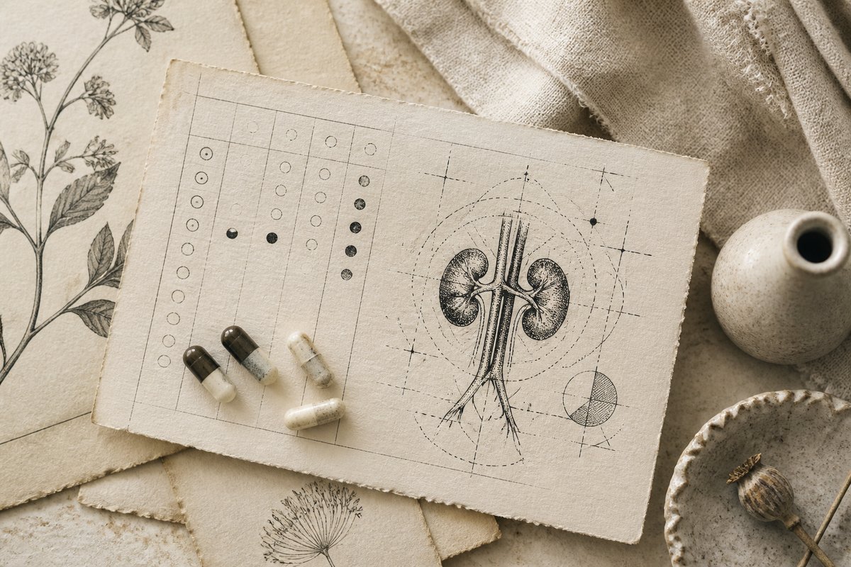 Neurontin 400 mg capsules beside a renal step mark